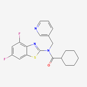 N-(4,6-difluorobenzo[d]thiazol-2-yl)-N-(pyridin-3-ylmethyl)cyclohexanecarboxamide