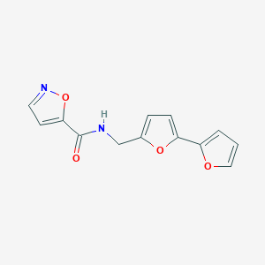 molecular formula C13H10N2O4 B2562088 N-([2,2'-bifuran]-5-ylmethyl)isoxazole-5-carboxamide CAS No. 2034563-06-7