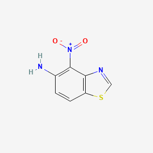 molecular formula C7H5N3O2S B2562089 4-Nitrobenzo[d]thiazol-5-amine CAS No. 1154535-47-3