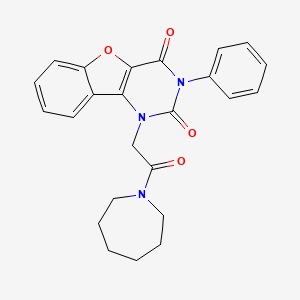 1-[2-(Azepan-1-yl)-2-oxoethyl]-3-phenyl-[1]benzofuro[3,2-d]pyrimidine-2,4-dione