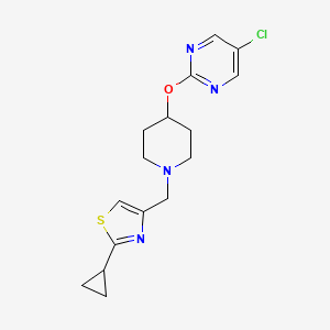 4-[[4-(5-Chloropyrimidin-2-yl)oxypiperidin-1-yl]methyl]-2-cyclopropyl-1,3-thiazole