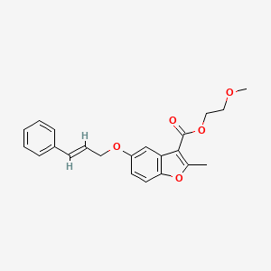 2-methoxyethyl 2-methyl-5-{[(2E)-3-phenylprop-2-en-1-yl]oxy}-1-benzofuran-3-carboxylate