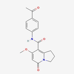 N-(4-acetylphenyl)-7-methoxy-5-oxo-1,2,3,5-tetrahydroindolizine-8-carboxamide