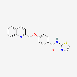 4-(quinolin-2-ylmethoxy)-N-(thiazol-2-yl)benzamide