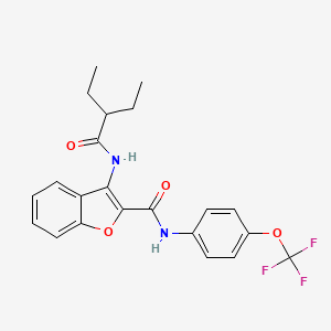 3-(2-ethylbutanamido)-N-(4-(trifluoromethoxy)phenyl)benzofuran-2-carboxamide