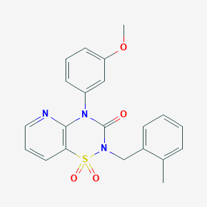 4-(3-methoxyphenyl)-2-(2-methylbenzyl)-2H-pyrido[2,3-e][1,2,4]thiadiazin-3(4H)-one 1,1-dioxide