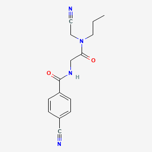 N-(cyanomethyl)-2-[(4-cyanophenyl)formamido]-N-propylacetamide