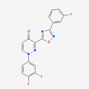 1-(3,4-Difluorophenyl)-3-[3-(3-fluorophenyl)-1,2,4-oxadiazol-5-yl]pyridazin-4-one