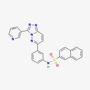molecular formula C26H18N6O2S B2562107 N-(3-(3-(pyridin-3-yl)-[1,2,4]triazolo[4,3-b]pyridazin-6-yl)phenyl)naphthalene-2-sulfonamide CAS No. 895002-36-5