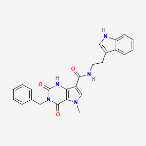 N-(2-(1H-indol-3-yl)ethyl)-3-benzyl-5-methyl-2,4-dioxo-2,3,4,5-tetrahydro-1H-pyrrolo[3,2-d]pyrimidine-7-carboxamide