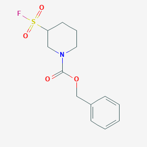 molecular formula C13H16FNO4S B2562133 Benzyl 3-(fluorosulfonyl)piperidine-1-carboxylate CAS No. 2090266-39-8
