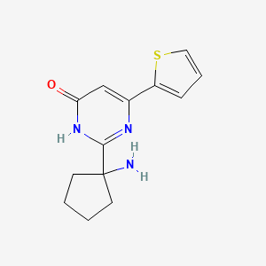 2-(1-Aminocyclopentyl)-6-(thiophen-2-yl)-3,4-dihydropyrimidin-4-one