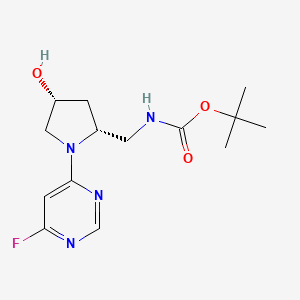 Tert-butyl N-[[(2R,4R)-1-(6-fluoropyrimidin-4-yl)-4-hydroxypyrrolidin-2-yl]methyl]carbamate