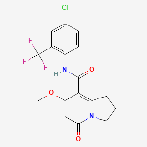 N-(4-chloro-2-(trifluoromethyl)phenyl)-7-methoxy-5-oxo-1,2,3,5-tetrahydroindolizine-8-carboxamide