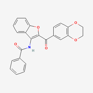 N-[2-(2,3-dihydro-1,4-benzodioxine-6-carbonyl)-1-benzofuran-3-yl]benzamide