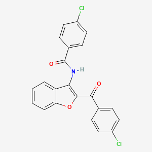 4-chloro-N-[2-(4-chlorobenzoyl)-1-benzofuran-3-yl]benzamide