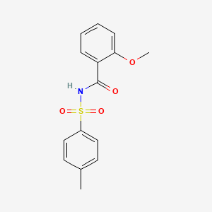 molecular formula C15H15NO4S B2562156 2-Methoxy-N-(4-methylbenzenesulfonyl)benzamide CAS No. 81589-32-4