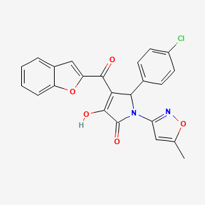4-(benzofuran-2-carbonyl)-5-(4-chlorophenyl)-3-hydroxy-1-(5-methylisoxazol-3-yl)-1H-pyrrol-2(5H)-one