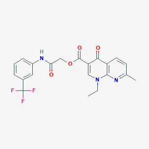 2-Oxo-2-((3-(trifluoromethyl)phenyl)amino)ethyl 1-ethyl-7-methyl-4-oxo-1,4-dihydro-1,8-naphthyridine-3-carboxylate