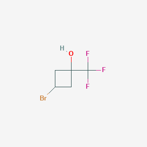 molecular formula C5H6BrF3O B2562169 3-Bromo-1-(trifluoromethyl)cyclobutan-1-ol CAS No. 1936668-06-2