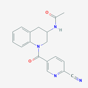 N-[1-(6-Cyanopyridine-3-carbonyl)-3,4-dihydro-2H-quinolin-3-yl]acetamide