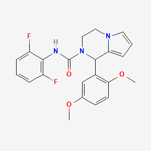 molecular formula C22H21F2N3O3 B2562201 N-(2,6-difluorophenyl)-1-(2,5-dimethoxyphenyl)-1H,2H,3H,4H-pyrrolo[1,2-a]pyrazine-2-carboxamide CAS No. 900002-91-7