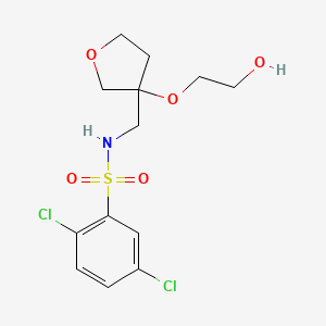 2,5-dichloro-N-((3-(2-hydroxyethoxy)tetrahydrofuran-3-yl)methyl)benzenesulfonamide