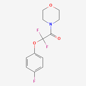 molecular formula C12H12F3NO3 B2562207 2,2-Difluoro-2-(4-fluorophenoxy)-1-morpholino-1-ethanone CAS No. 338792-51-1