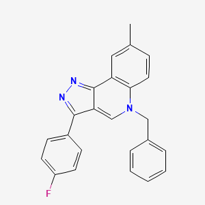 molecular formula C24H18FN3 B2562212 5-benzyl-3-(4-fluorophenyl)-8-methyl-5H-pyrazolo[4,3-c]quinoline CAS No. 866344-98-1