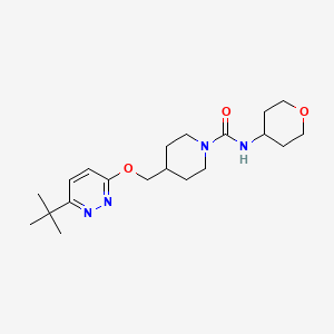 molecular formula C20H32N4O3 B2562219 4-[(6-Tert-butylpyridazin-3-yl)oxymethyl]-N-(oxan-4-yl)piperidine-1-carboxamide CAS No. 2309189-69-1