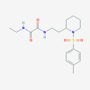molecular formula C18H27N3O4S B2562226 N1-ethyl-N2-(2-(1-tosylpiperidin-2-yl)ethyl)oxalamide CAS No. 898445-77-7