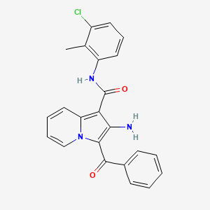 molecular formula C23H18ClN3O2 B2562229 2-amino-3-benzoyl-N-(3-chloro-2-methylphenyl)indolizine-1-carboxamide CAS No. 903345-44-8