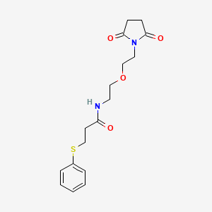 molecular formula C17H22N2O4S B2562270 N-(2-(2-(2,5-dioxopyrrolidin-1-yl)ethoxy)ethyl)-3-(phenylthio)propanamide CAS No. 2034225-41-5