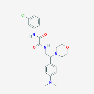 molecular formula C23H29ClN4O3 B2562284 N1-(3-chloro-4-methylphenyl)-N2-(2-(4-(dimethylamino)phenyl)-2-morpholinoethyl)oxalamide CAS No. 899729-69-2