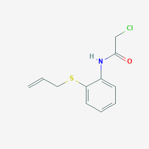 molecular formula C11H12ClNOS B2562297 N-[2-(allylthio)phenyl]-2-chloroacetamide CAS No. 79877-05-7