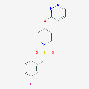 3-((1-((3-Fluorobenzyl)sulfonyl)piperidin-4-yl)oxy)pyridazine