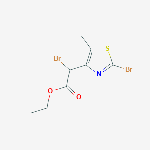 Ethyl 2-bromo-2-(2-bromo-5-methyl-1,3-thiazol-4-yl)acetate