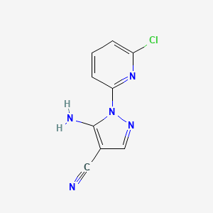molecular formula C9H6ClN5 B2562335 5-amino-1-(6-chloro-2-pyridinyl)-1H-pyrazole-4-carbonitrile CAS No. 400084-55-1
