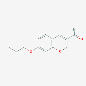 molecular formula C13H14O3 B2562340 7-propoxy-2H-chromene-3-carbaldehyde CAS No. 923236-97-9