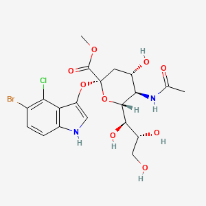 molecular formula C20H24BrClN2O9 B2562351 N-Acetyl-2-O-(5-bromo-4-chloro3-indolyl)-alpha-D-neuraminic Acid Methyl Ester CAS No. 1037565-81-3