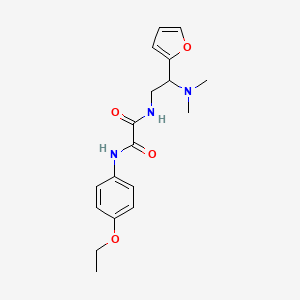 molecular formula C18H23N3O4 B2562358 N-[2-(dimethylamino)-2-(furan-2-yl)ethyl]-N'-(4-ethoxyphenyl)ethanediamide CAS No. 899954-97-3