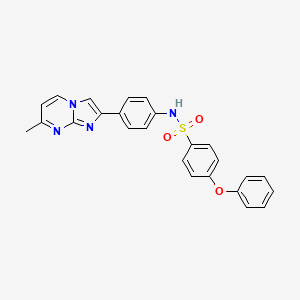 molecular formula C25H20N4O3S B2562359 N-(4-{7-methylimidazo[1,2-a]pyrimidin-2-yl}phenyl)-4-phenoxybenzene-1-sulfonamide CAS No. 923681-96-3