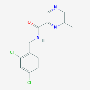 molecular formula C13H11Cl2N3O B2562418 N-[(2,4-dichlorophenyl)methyl]-6-methylpyrazine-2-carboxamide CAS No. 2415603-96-0