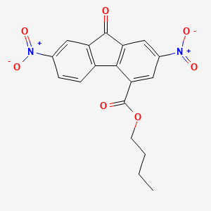 molecular formula C18H14N2O7 B2562470 butyl 2,7-dinitro-9-oxo-9H-fluorene-4-carboxylate CAS No. 93519-67-6
