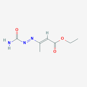 molecular formula C7H11N3O3 B2562546 Ethyl 3-[(carbamoylimino)amino]but-2-enoate CAS No. 146000-77-3; 94127-05-6