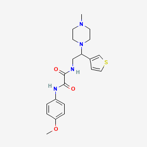 molecular formula C20H26N4O3S B2562568 N'-(4-methoxyphenyl)-N-[2-(4-methylpiperazin-1-yl)-2-(thiophen-3-yl)ethyl]ethanediamide CAS No. 946375-37-7