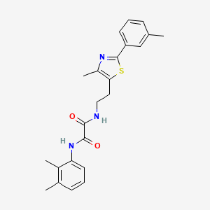 molecular formula C23H25N3O2S B2562610 N'-(2,3-dimethylphenyl)-N-{2-[4-methyl-2-(3-methylphenyl)-1,3-thiazol-5-yl]ethyl}ethanediamide CAS No. 894018-16-7