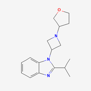 molecular formula C17H23N3O B2562625 1-[1-(oxolan-3-yl)azetidin-3-yl]-2-(propan-2-yl)-1H-1,3-benzodiazole CAS No. 2415520-92-0