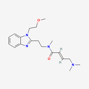molecular formula C19H28N4O2 B2562645 (2E)-4-(dimethylamino)-N-{2-[1-(2-methoxyethyl)-1H-1,3-benzodiazol-2-yl]ethyl}-N-methylbut-2-enamide CAS No. 2411333-32-7