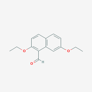 molecular formula C15H16O3 B2562707 2,7-Diethoxynaphthalene-1-carbaldehyde CAS No. 433254-08-1